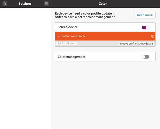 Color settings on Ubuntu - Desktop - Ubuntu Community Hub