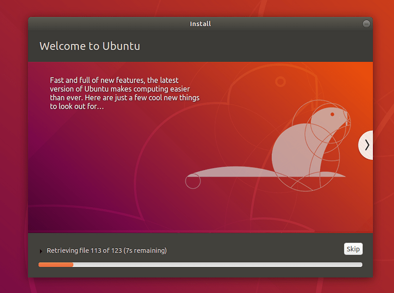 Installer running in the background