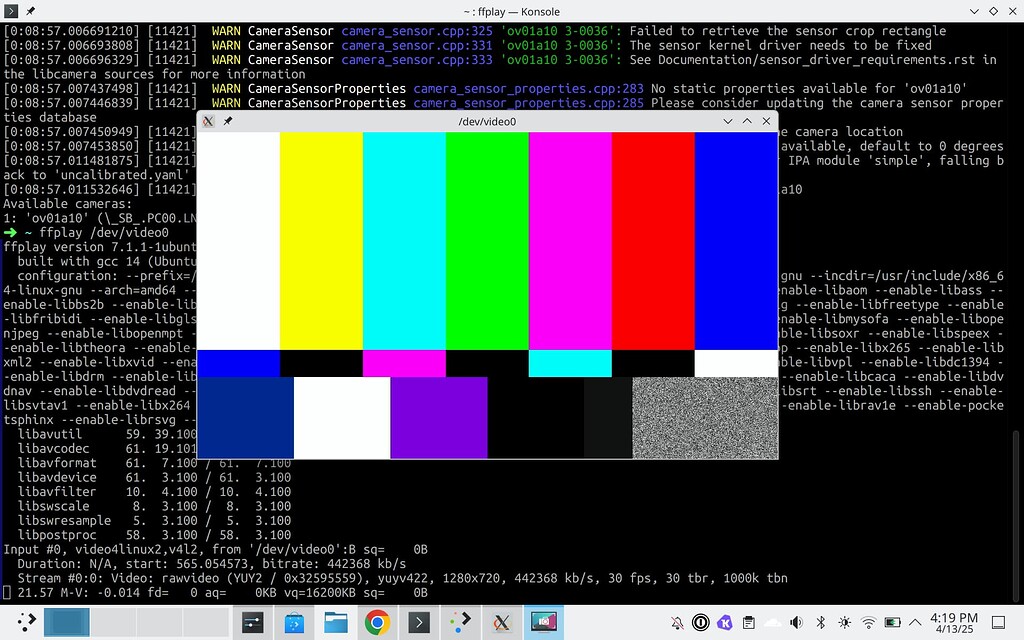 Intel MIPI Camera not working out of the box on 25.04 where it did on ...