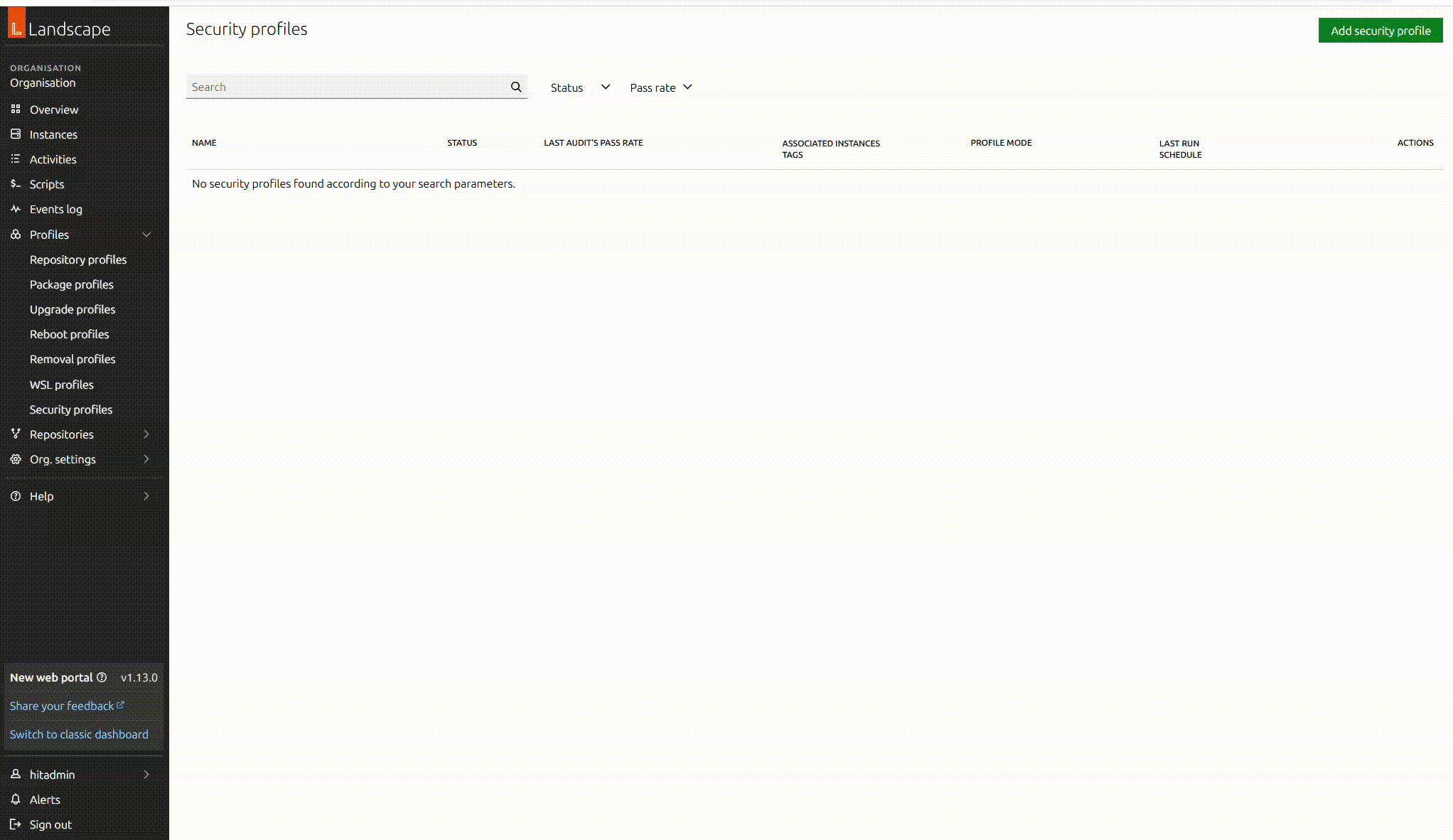 Self hosted Landscape 25.04 - Security profile fail to be created when ...